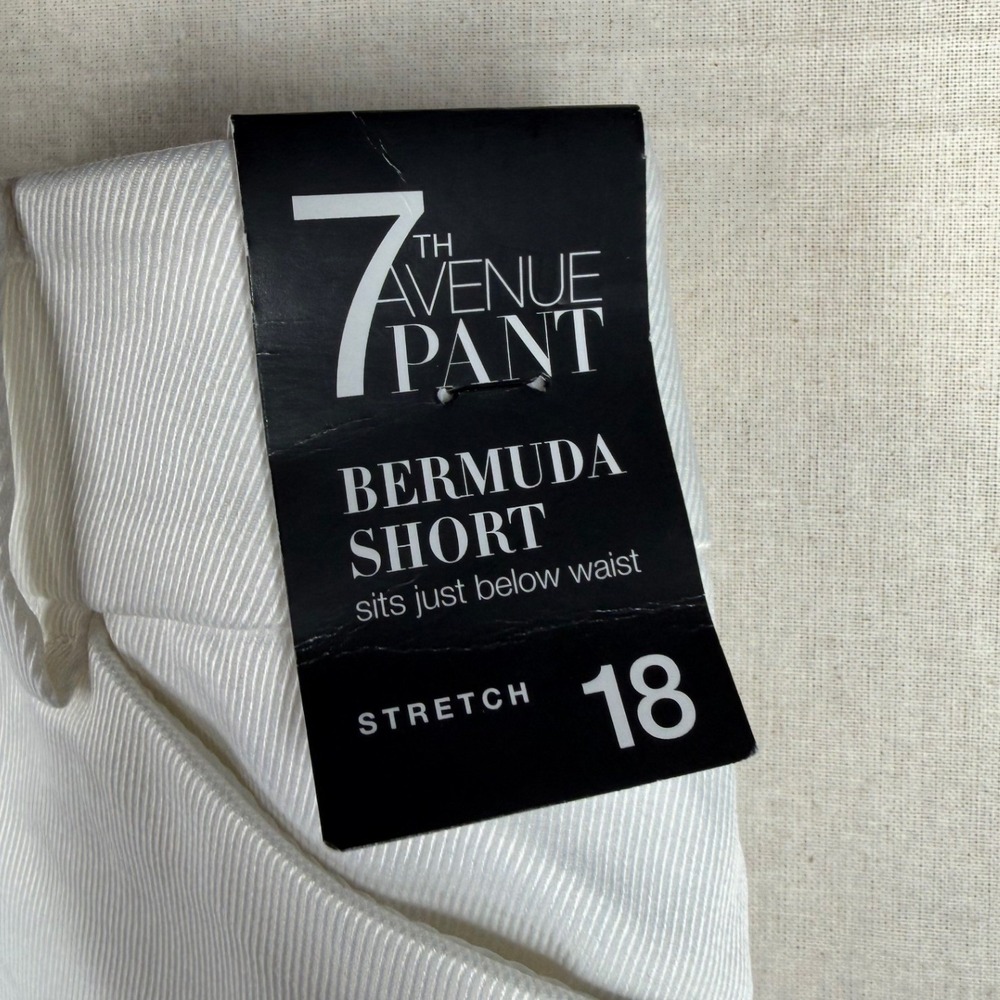 NWT 7th Avenue Bermuda Short size 18 White - Picture 4 of 12